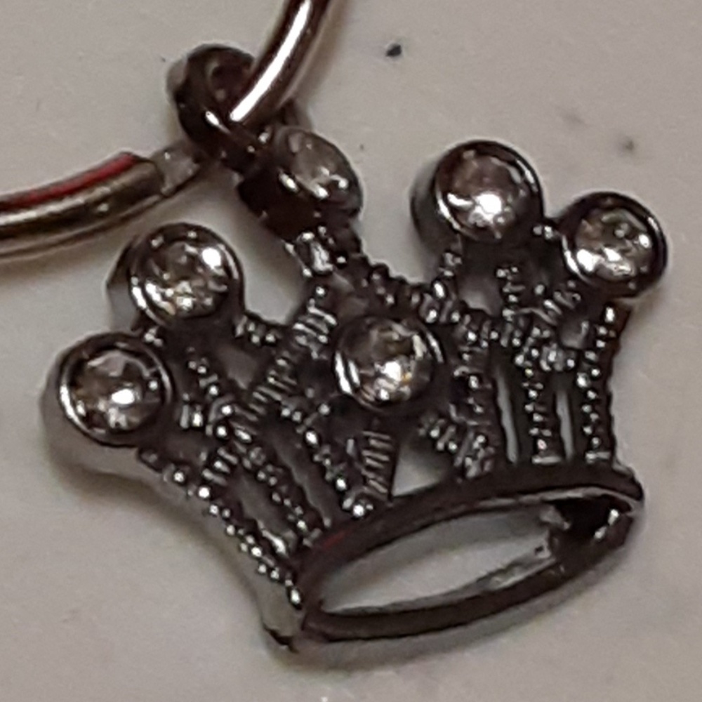 Crown Rhinestone Keychain Bag Charm - Picture 2 of 2